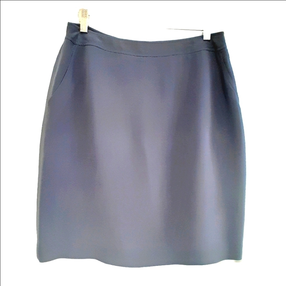 Silk Crepe Jones New York Knee length lined /pockets skirt Sz 12-14 Like New